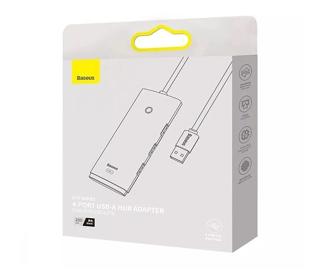 USB-хаб Baseus Lite Series Black (WKQX030201)