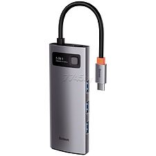USB-хаб Baseus Metal Gleam Gray (CAHUB-CX0G)