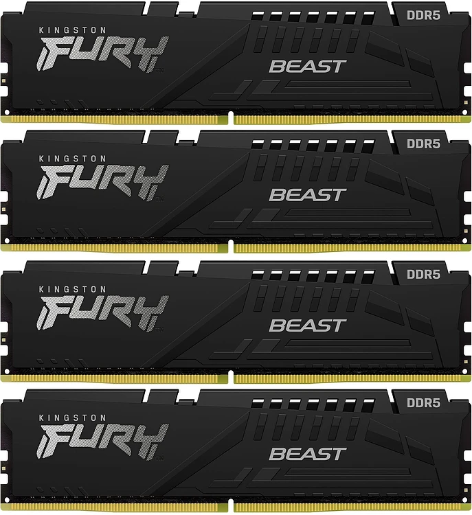 Оперативная память Kingston Fury Beast Black 128GB DDR5 (KF552C40BBK4-128)