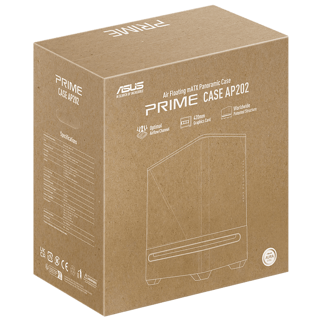 Корпус Asus Prime AP202 ARGB White без БП (90DC00P3-B19000)