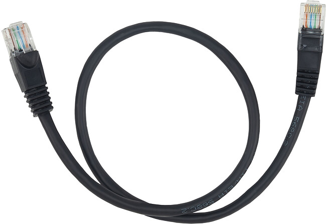 Патч-корд Buro UTP cat5E 0.5м черный RJ-45 (m)-RJ-45 (m)