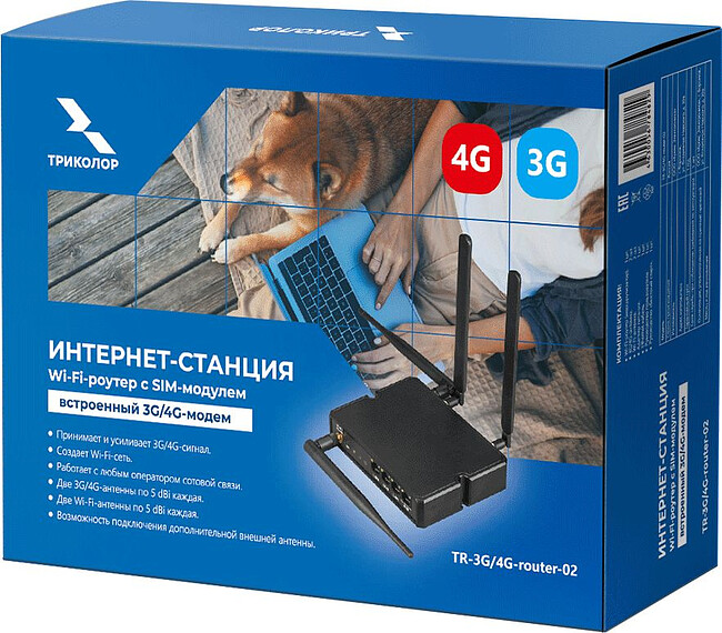 Роутер Триколор TR-3G/4G-router-02 черный (046/91/00054231)