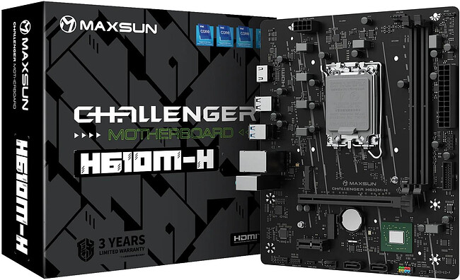 Материнская плата Maxsun MS-Challenger H610M-H V1