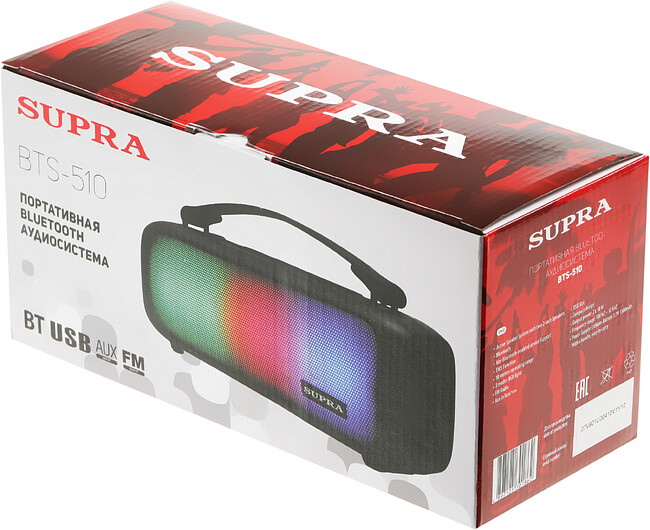 Беспроводная колонка Supra BTS-510 черный
