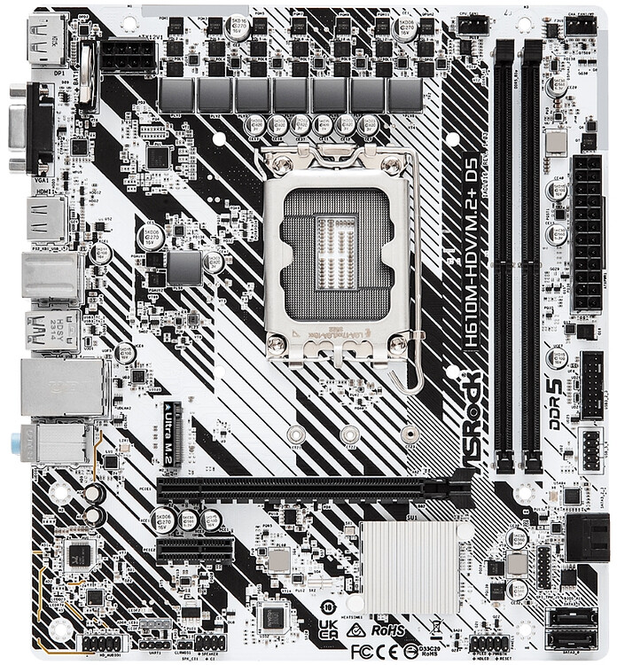 Материнская плата Asrock H610M-HDV/M.2+ D5 DDR5