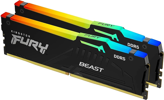 Оперативная память Kingston Fury Beast Black 16GB DDR5 Black (KF556C36BBEAK2-16)