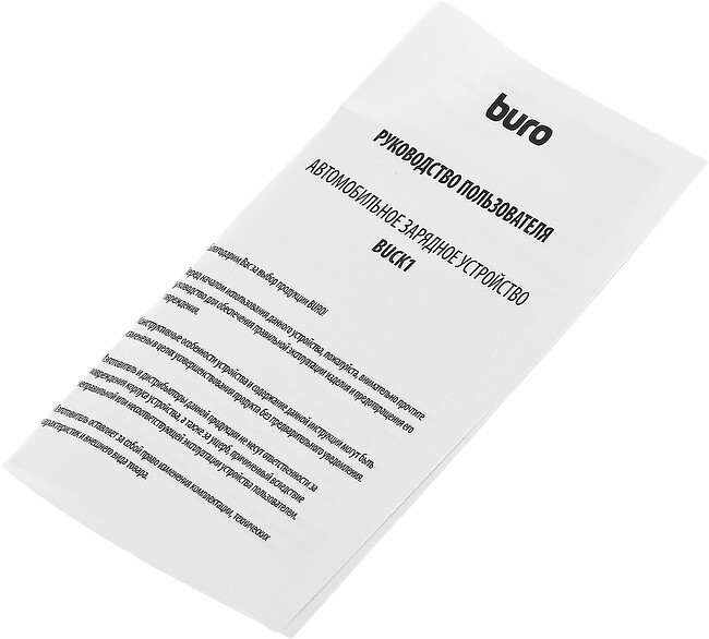 Автомобильное зарядное Buro BUCK1 черный (BUCK18P010BK)