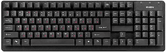 Клавиатура Sven Standard 301 USB+PS/2 Black (SV-0310301PUB)