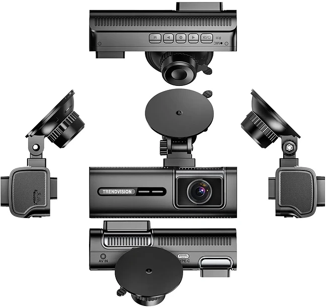 Автомобильный видеорегистратор TrendVision Phantom 3CH GPS черный