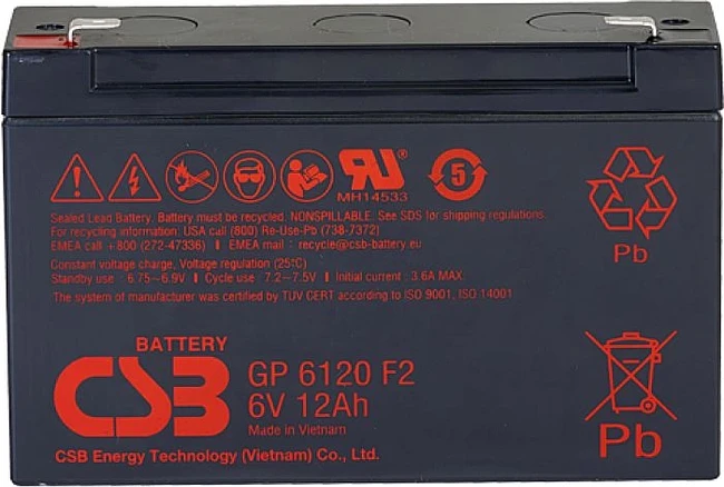 Аккумулятор для ИБП CSB GP6120 6В 12Ач