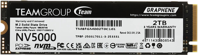 SSD диск Team Group NV5000 2Tb (TM8FGM002T0C101)
