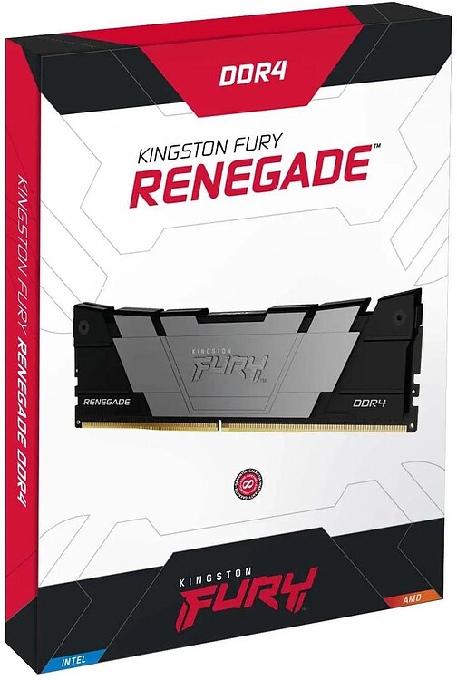 Оперативная память Kingston Fury Renegade Black DDR4 16GB (KF432C16RB12/16)