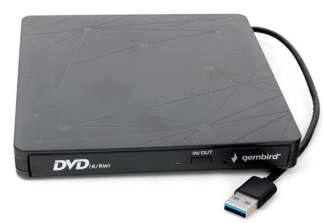 Оптический привод Gembird DVD-USB-03 черный
