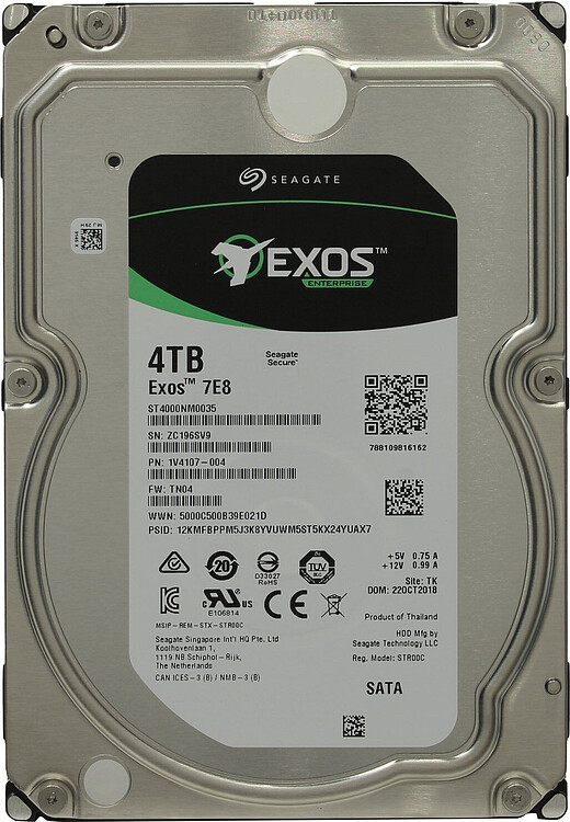 Жесткий диск Seagate Enterprise Capacity 4TB (ST4000NM0035)