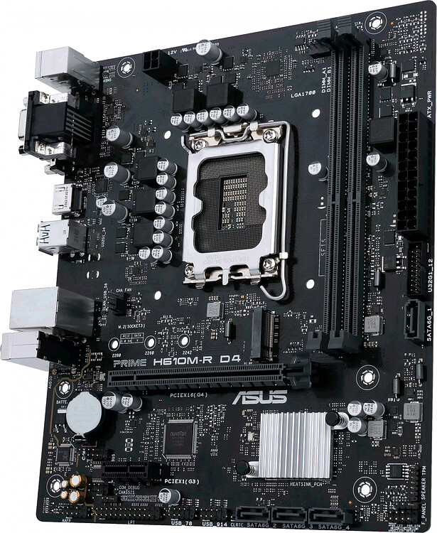 Материнская плата ASUS Prime H610M-R D4-SI (90MB1B40-M0ECY0)
