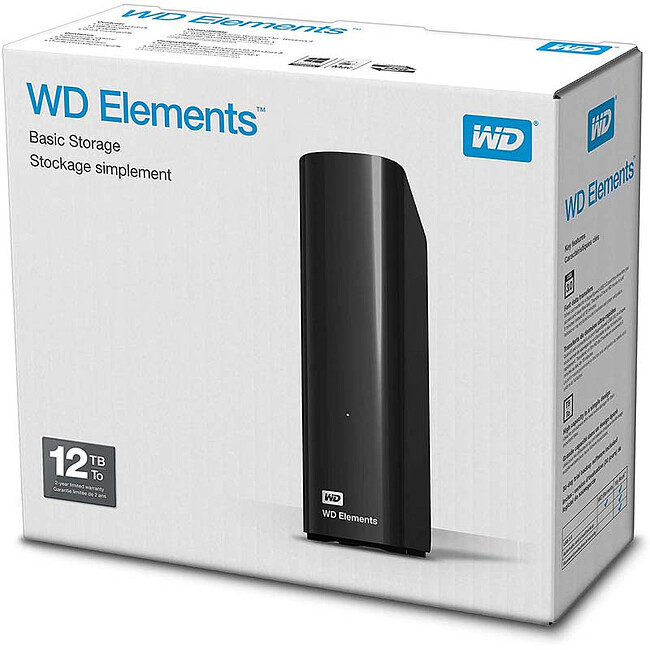 Внешний накопитель WD Elements Desktop 12ТБ (WDBWLG0120HBK-EESN)