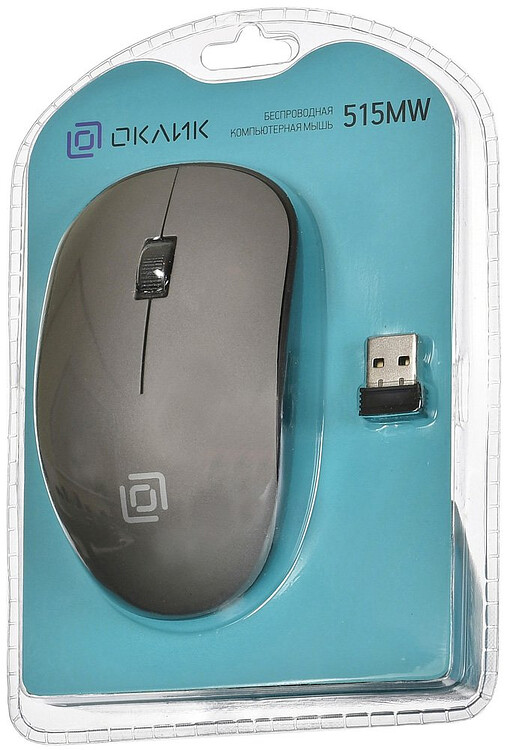 Мышь Oklick 515MW черный/серый (1018267)
