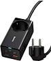 Удлинитель Baseus PSZM000901 GaN3 Pro Desktop Powerstrip AC+2U+2C 65W EU Black (CCGAN65-1ACE)