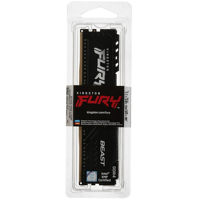 Оперативная память Kingston Fury Beast Black 16GB DDR4 (KF432C16BB1/16WP)