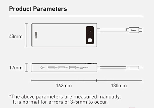 USB-хаб Baseus Metal Gleam Space Gray (CAHUB-CT0G)