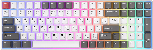 Клавиатура Royal Kludge RK100 Red switch/Grey/Red/White