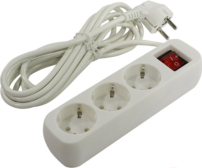 Сетевой фильтр Defender S330 белый (99234)