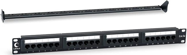Патч-панель Cabeus PL-24-Cat.5e-Dual