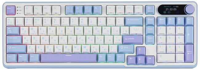 Клавиатура Royal Kludge RK-S98 Cream switch/Taro Milk