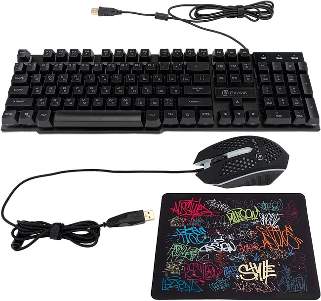 Набор периферии Oklick 400GMK черный (1546779)