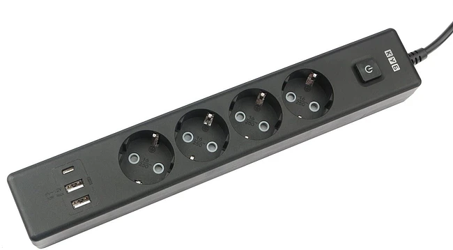 Удлинитель Power Cube PC-7B-2M черный