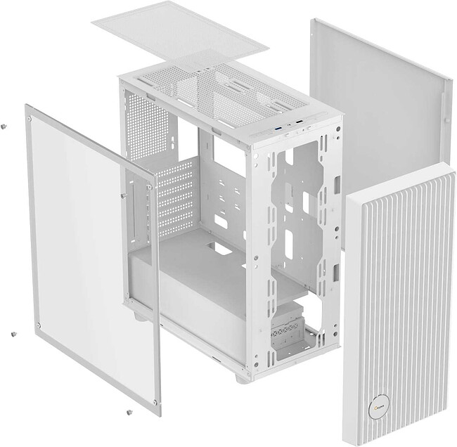 Корпус Ocypus Gamma C70 ARGB без БП White (Gamma-C70-WHG400XX-GL)
