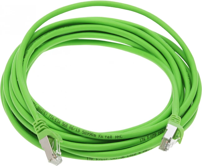Патч-корд ITK PC02-C5EFL-5M зеленый