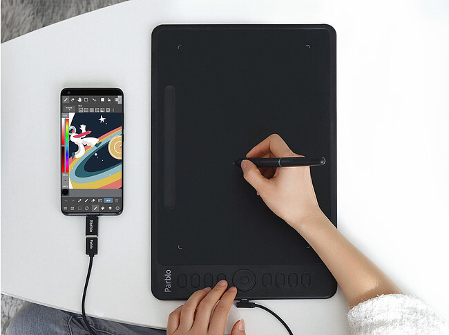 Графический планшет Parblo Intangbo M Black