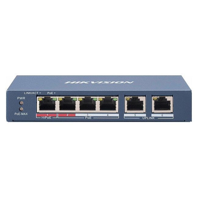 Коммутатор Hikvision DS-3E0106HP-E