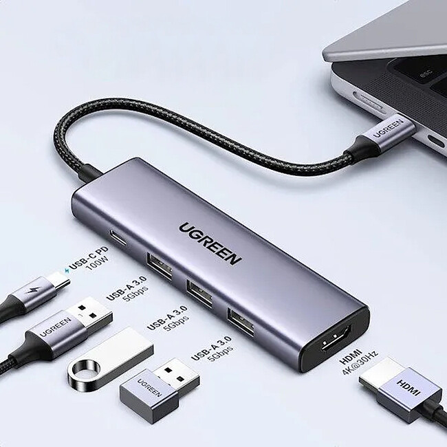 Док-станция Ugreen CM511-15597 Space Gray (15597)