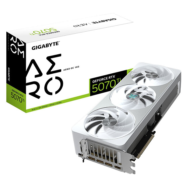 Видеокарта Gigabyte GeForce RTX 5070TI Aero OC 16Gb GDDR7 (GV-N507TAERO OC-16GD)