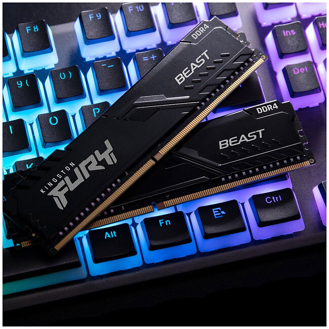 Оперативная память Kingston Fury Beast Black 4x32GB DDR4 (KF432C16BBK4/128)