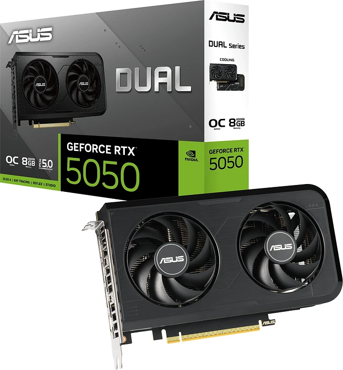 Видеокарта ASUS GeForce RTX 5050 8Gb GDDR6 DUAL-RTX5050-O8G (90YV0N72-M0NA00)