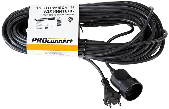 Удлинитель PROconnect PROc-Uc 20м черный (11-7115)