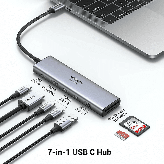 Док-станция Ugreen CM511 Space Gray (45521)