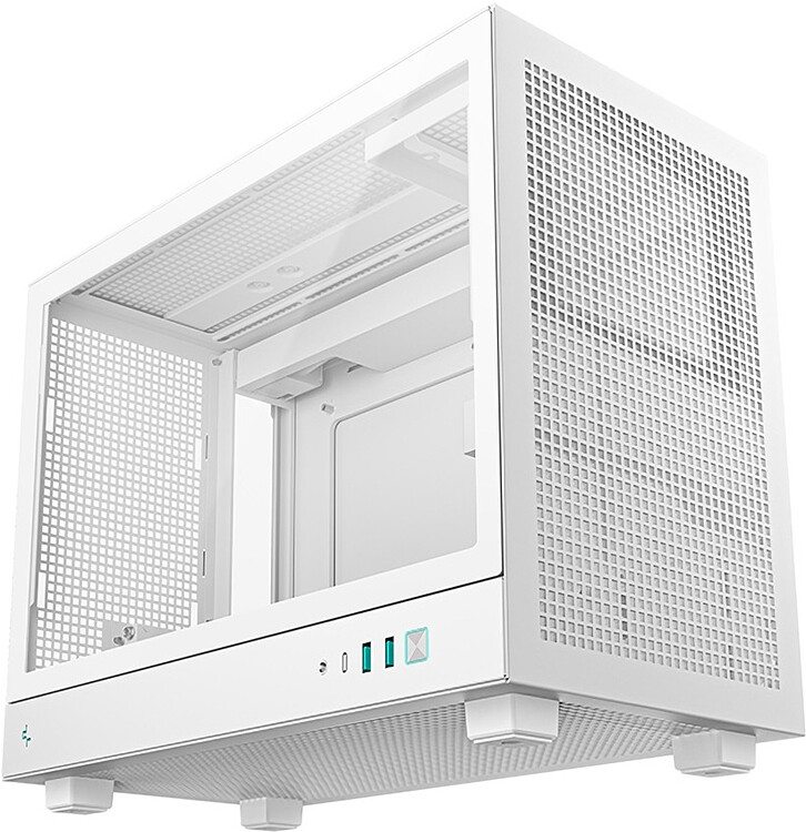 Корпус DeepCool CH160 Plus WH miniITX без БП белый (R-CH160-WHNGM0-G)