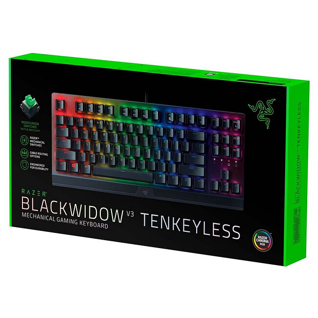 Клавиатура Razer BlackWidow V3 Tenkeyless Green Switch (RZ03-03490100-R3M1)