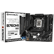 Материнская палата Maxsun MS-Terminator B760M D5 WiFi V2 760, 4*DDR5, 4*SATA3, 3*M.2, 2*USB 3.2, 6*USB 2.0, 1*PCIEx16, 1*PCIEx1, HDMI+DP, mATX