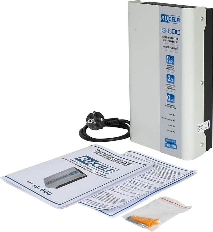Стабилизатор напряжения Rucelf IS-600 белый