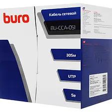 Кабель сетевой Buro BU-CCA-051 305м серый