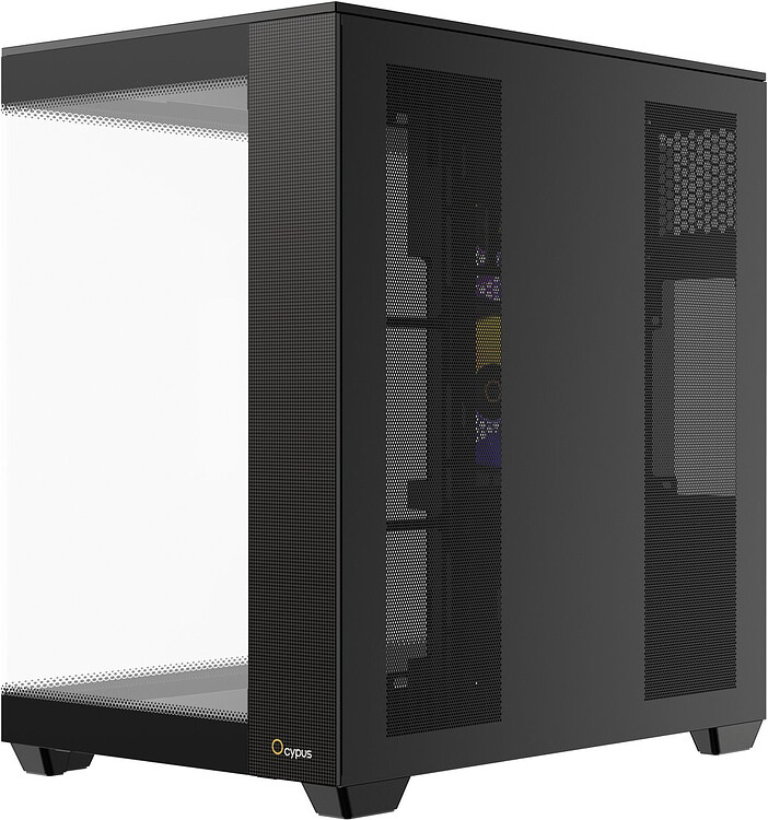 Корпус Ocypus Delta C74 BK ARGB без БП черный (Delta-C74-BKD200XX-GL)
