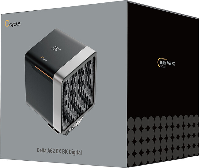 Кулер для процессора Ocypus Delta A62 EX BK Digital черный (Delta-A62-BK2NNWD00E-GL)