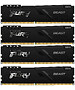 Оперативная память Kingston Fury Beast 4x16GB DDR4 PC4-25600 (KF432C16BB1K4/64)