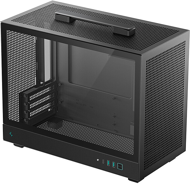 Корпус DeepCool CH160 Plus miniITX без БП черный (R-CH160-BKNGM0-G)