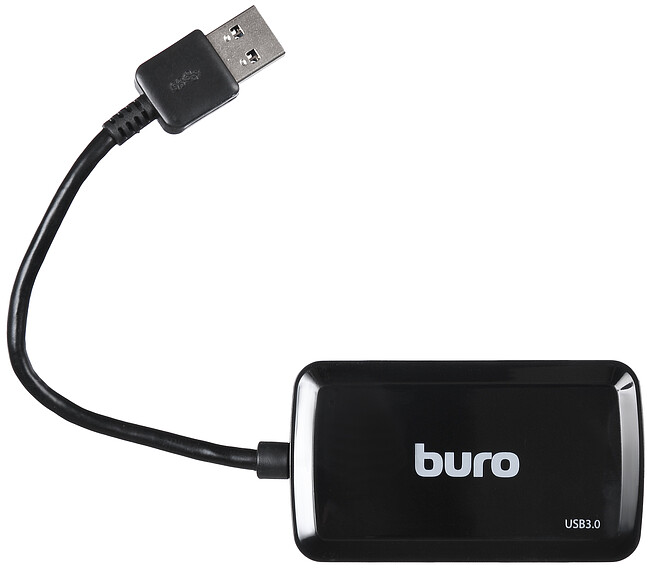 USB-хаб Buro BU-HUB4-U3.0-S черный